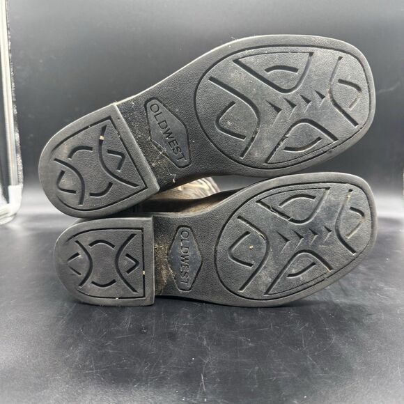 Old West Child Boots Size 4 Brown Boots Leather Pull On Cowboy Western GUC - Picture 6 of 7